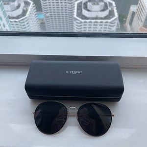 Givenchy brand new black and gold aviator sunglasses